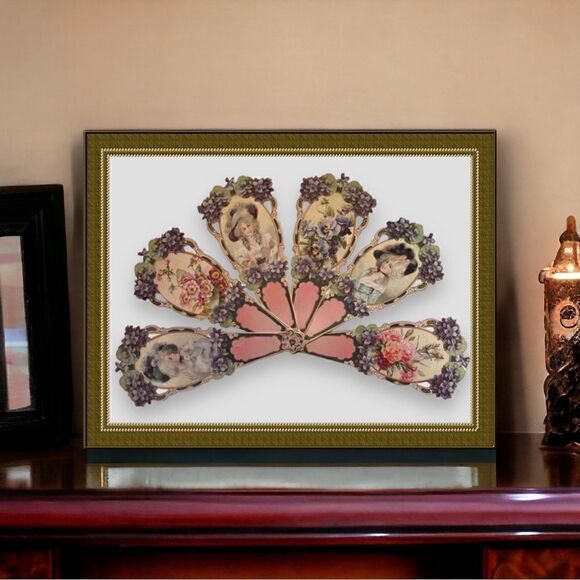 Gallery Graphics Reproduction 1912 Victorian Women Hand Held Fan Card-stock - Picture 3 of 15